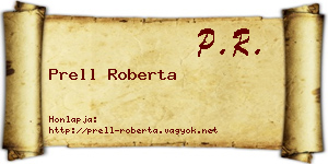 Prell Roberta névjegykártya